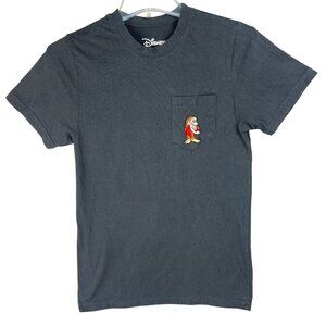 Disney Grumpy Dwarf T-Shirt Youth S Pocket Black Snow White And Seven Dwarfs.